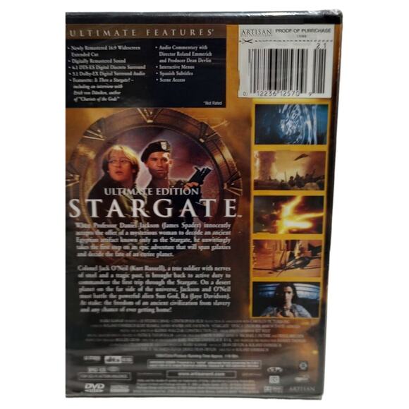 Vntg Stargate 1994 Dvd Ultimate Edition Extended Cut Kurt Russell Movie Action - Picture 12 of 15